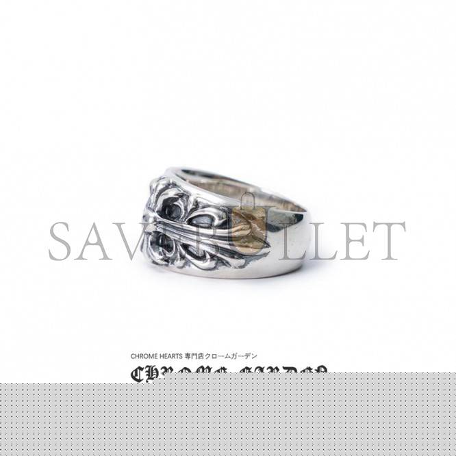 Ch**me He**ts floral cross ring