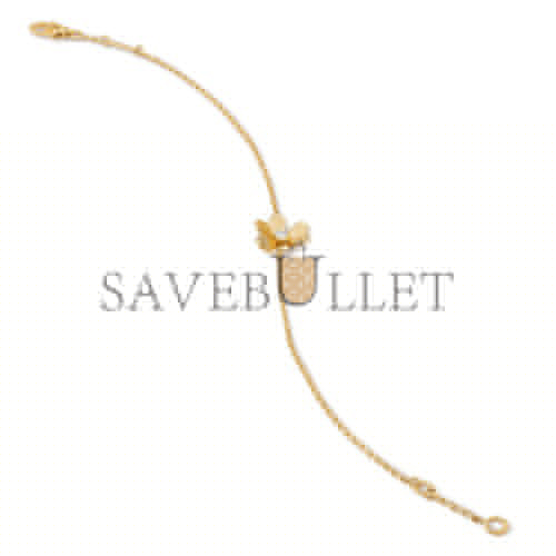 v*n cl*f arpels frivole bracelet, mini model - yellow gold, Di*m*nd  vcarp0j200