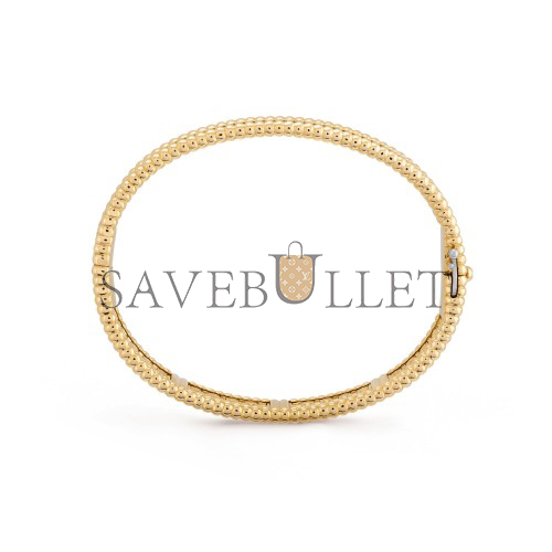 V*N CL*F arpels perlÉe diamonds bracelet, 3 rows, small model - yellow gold, diamond  vcaro56400