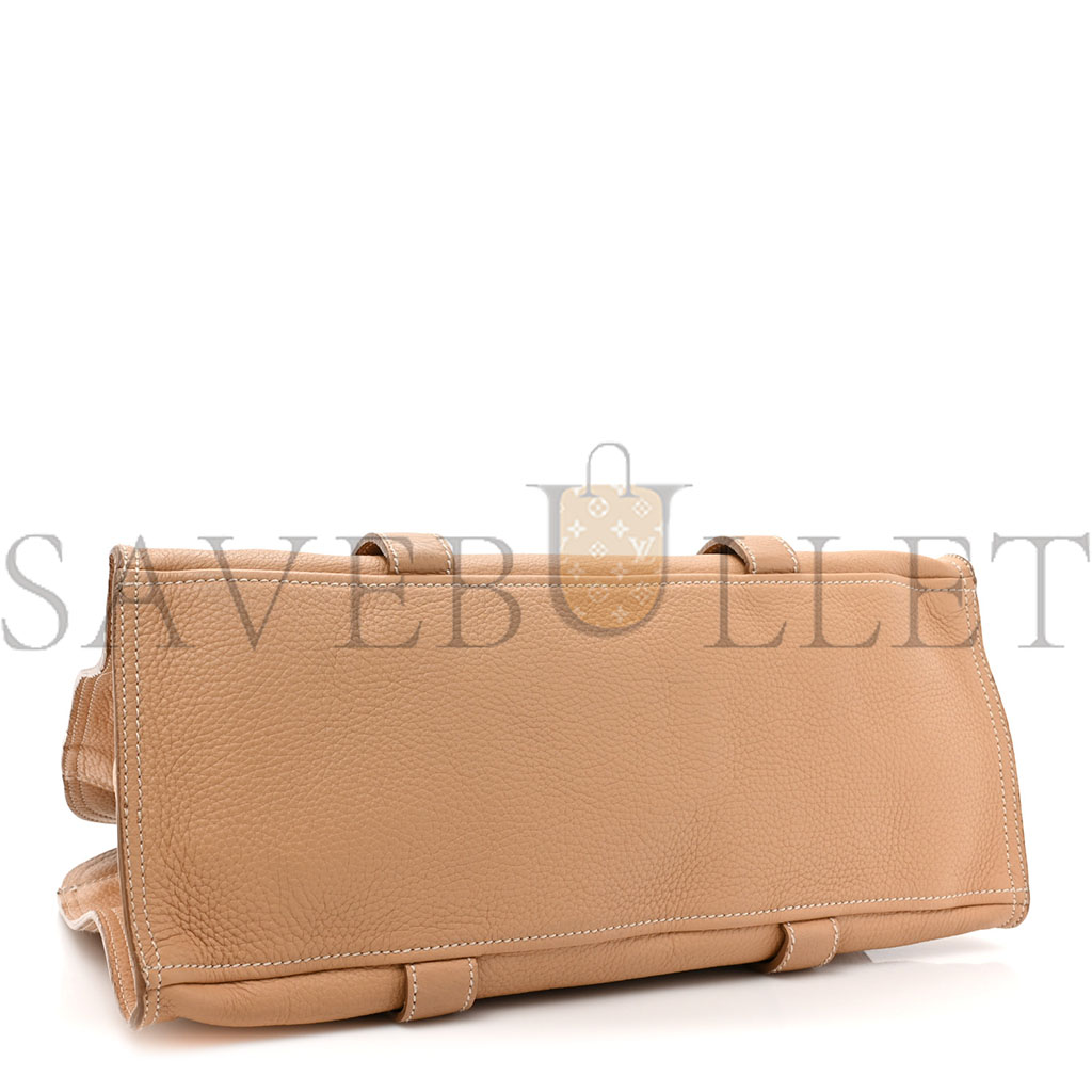 Pra*a vitello daino shoulder bag sughero (36*25*15cm)