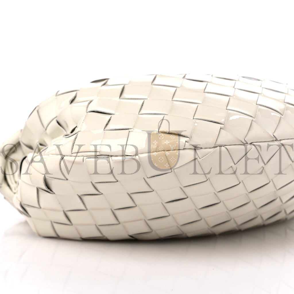 bo*te*ga Ve*ne*ta patent nappa intrecciato mini jodie white (24*12*8cm)