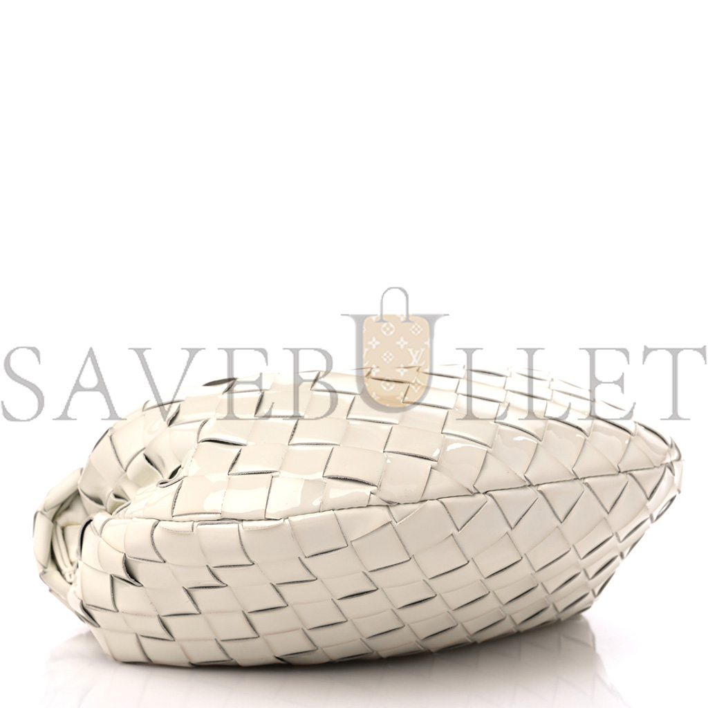 bo*te*ga Ve*ne*ta patent nappa intrecciato mini jodie white (24*12*8cm)
