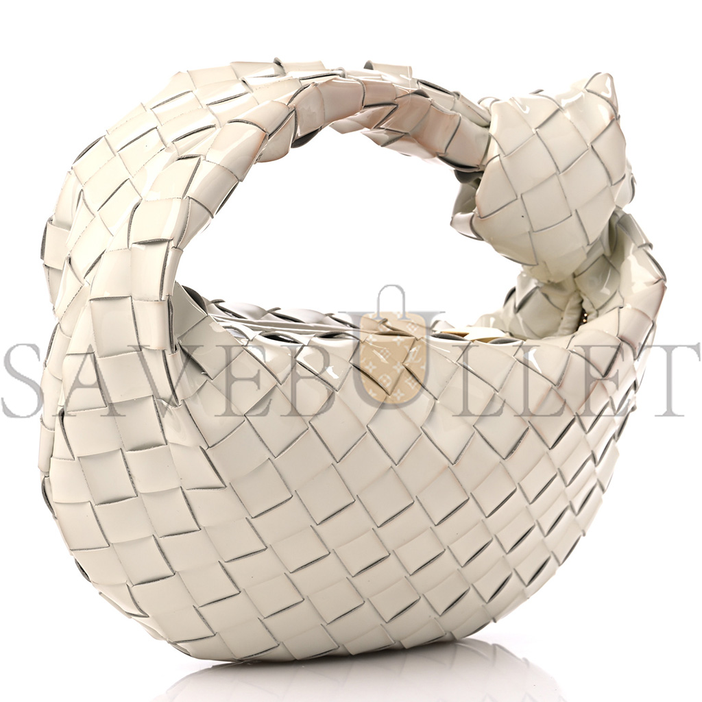 bo*te*ga Ve*ne*ta patent nappa intrecciato mini jodie white (24*12*8cm)