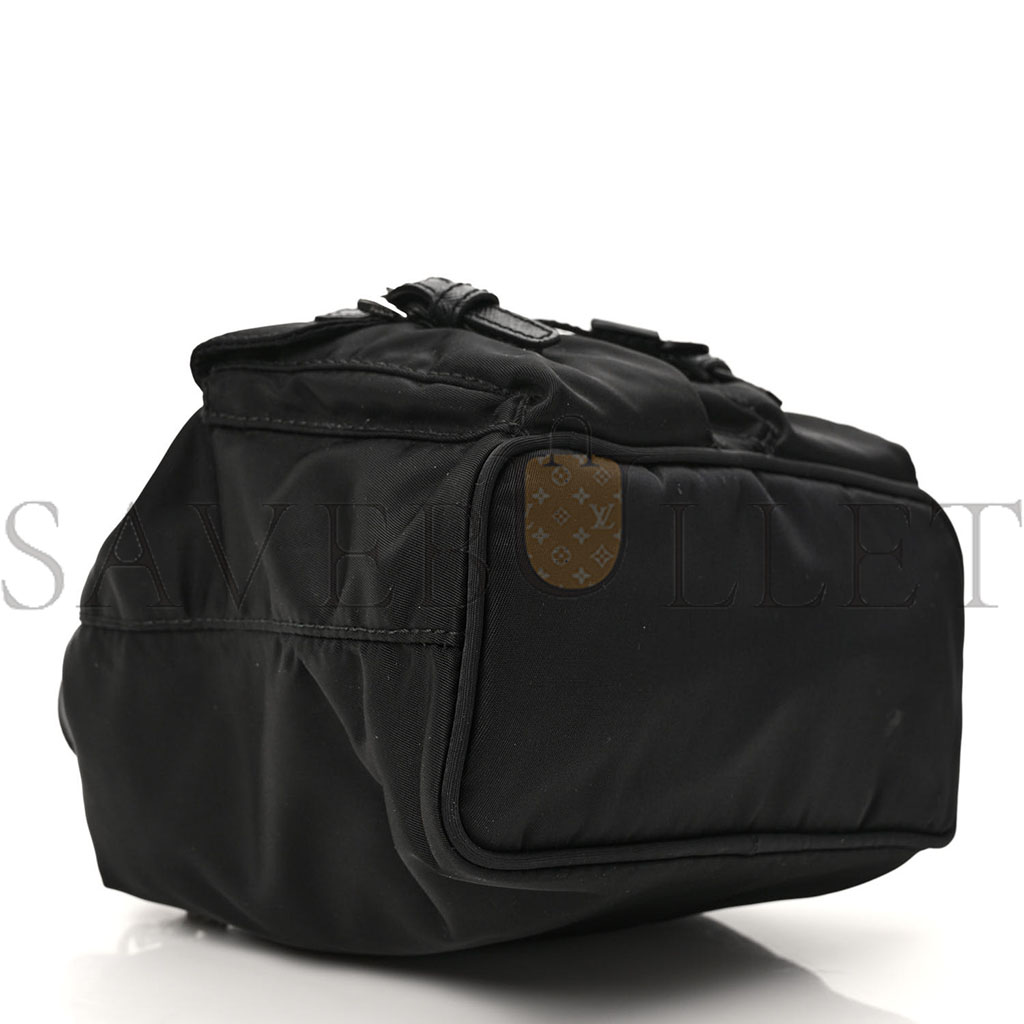 Pra*a nylon vela mini crossbody backpack black (18*17*8cm)