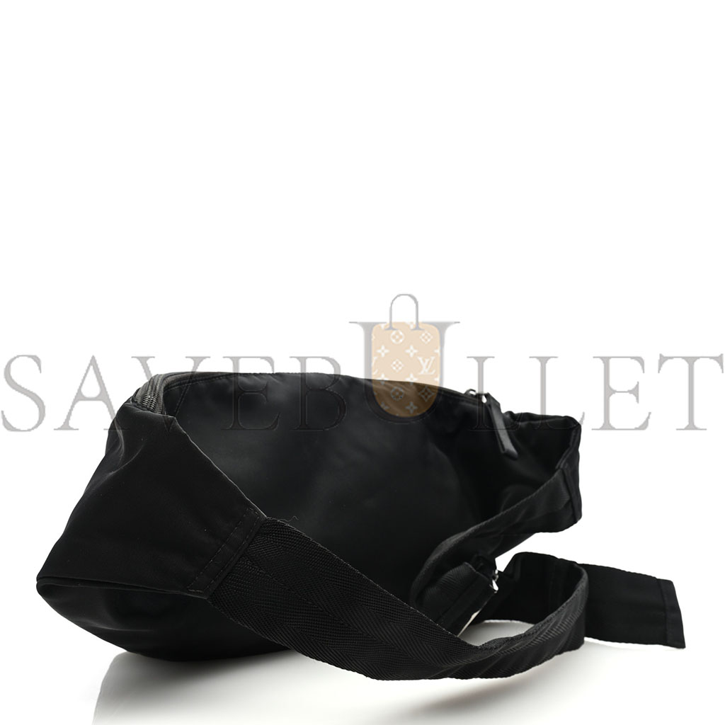 Pra*a tessuto nylon montagna belt bag black (33*13*6cm)