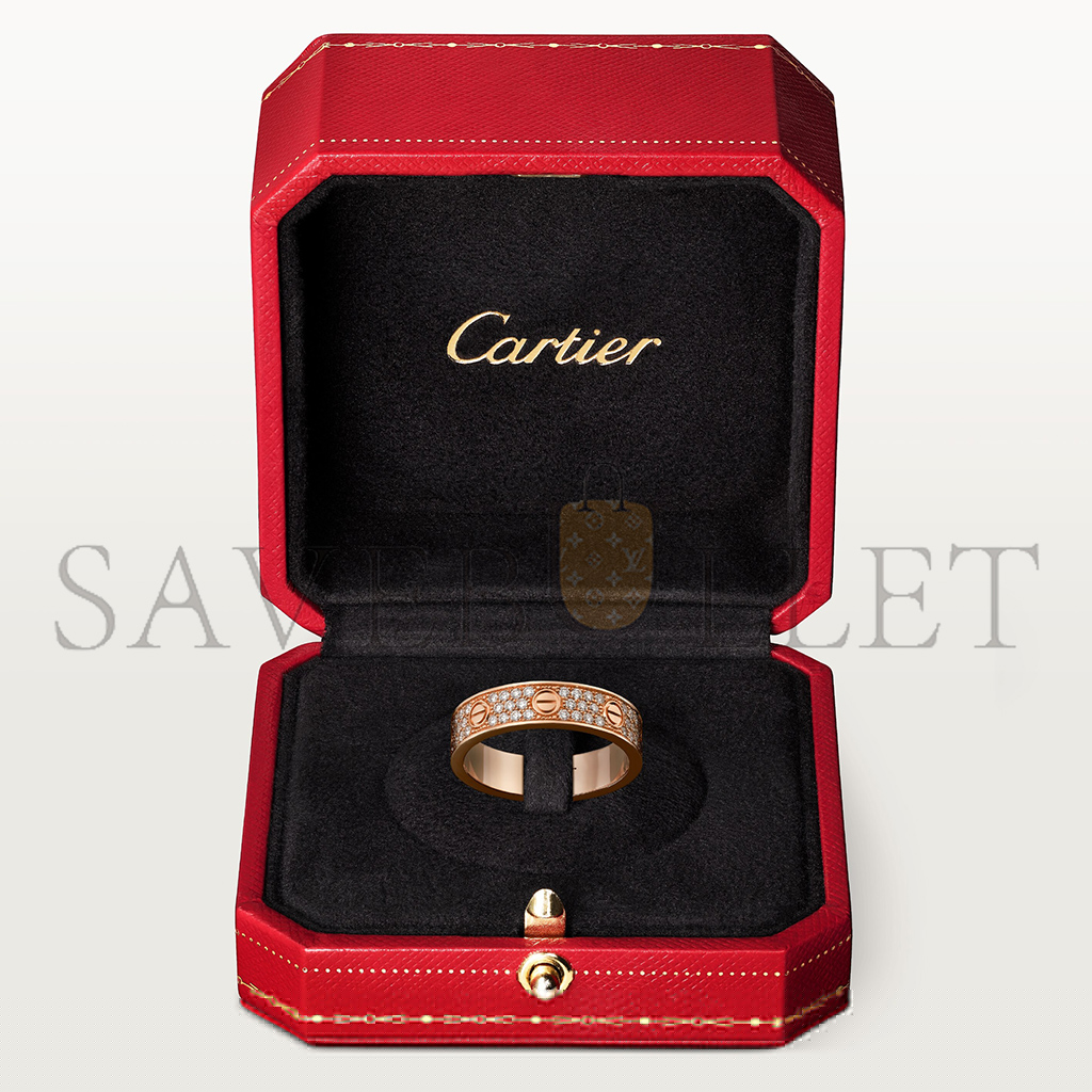 Ca*t*er  love wedding band, diamond-paved b4085800