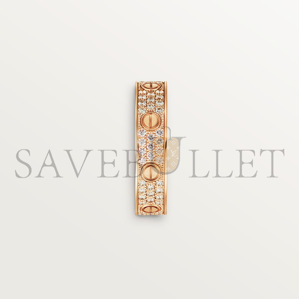 Ca*t*er  love wedding band, diamond-paved b4085800