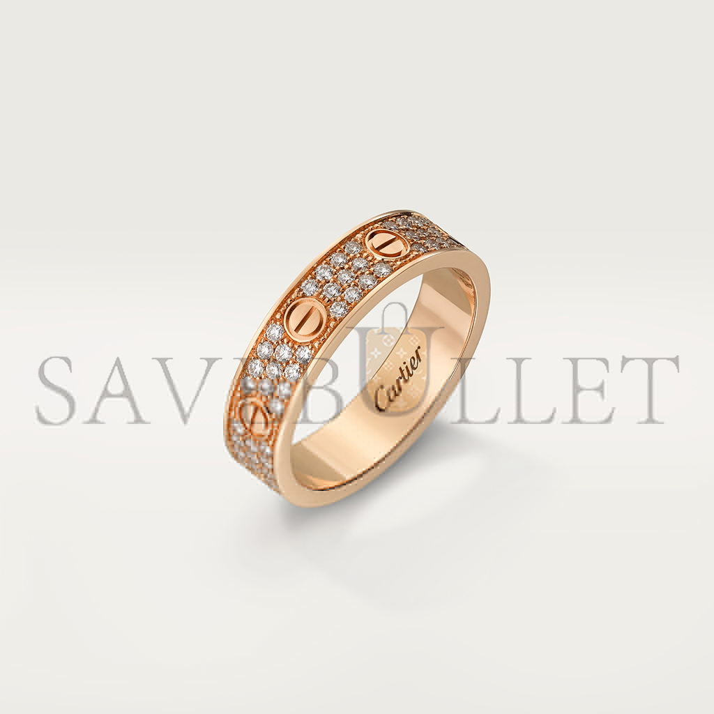 Ca*t*er  love wedding band, diamond-paved b4085800