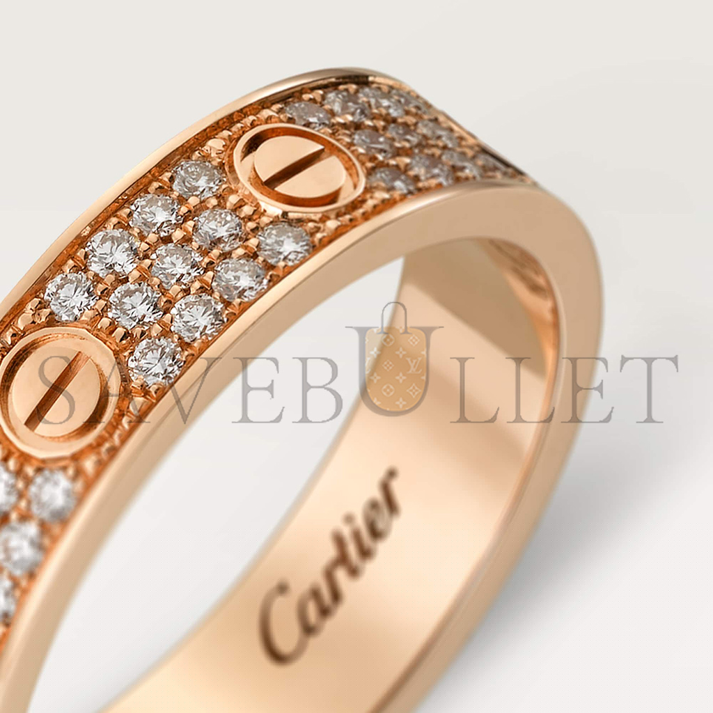 Ca*t*er  love wedding band, diamond-paved b4085800