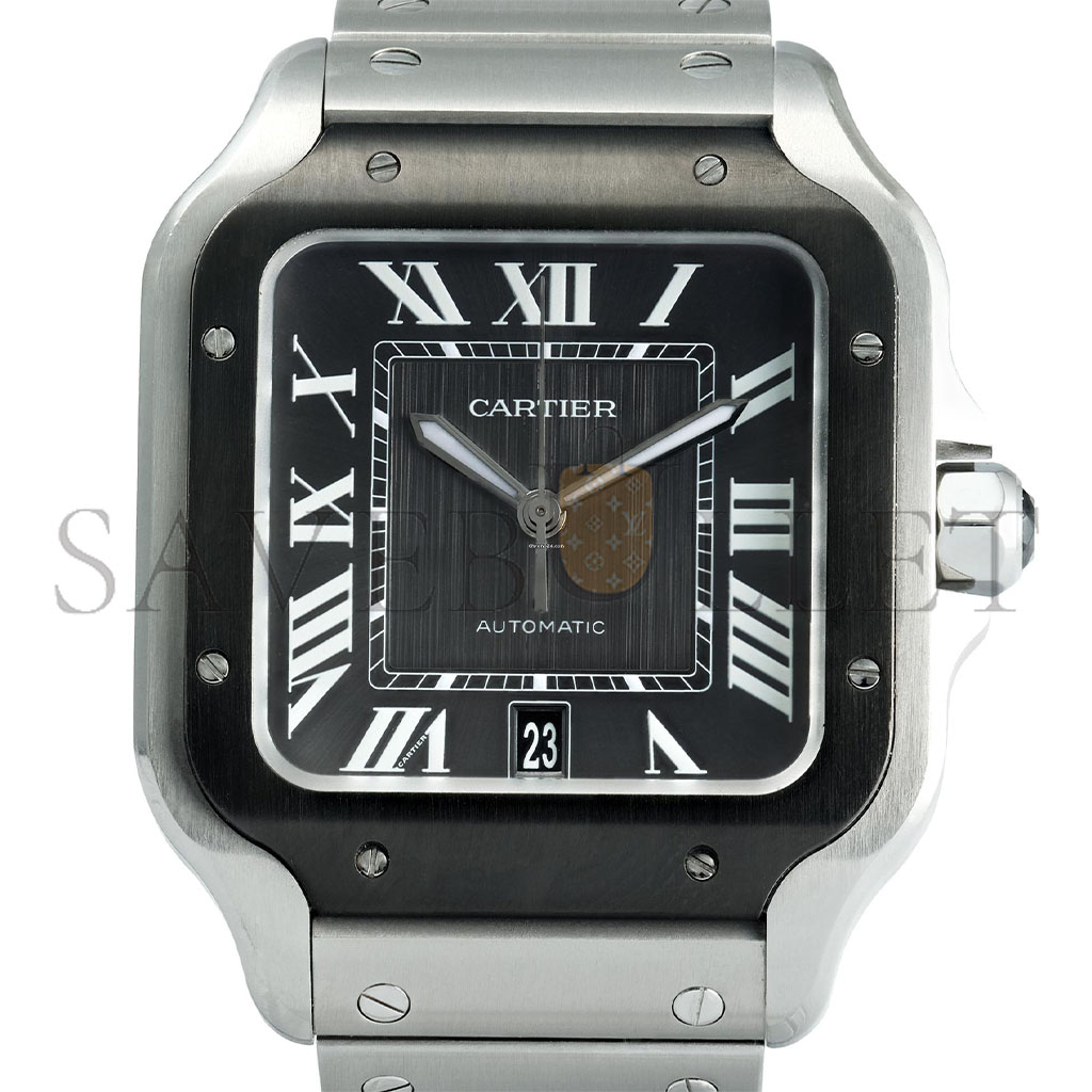 Ca*t*er santos large stainless steel automatic watch wssa0037
