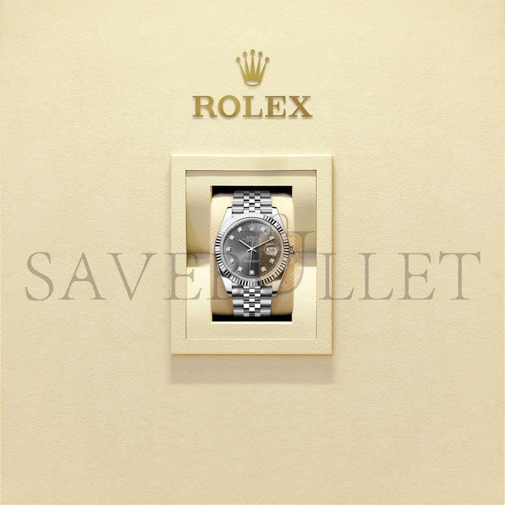 R*l*x datejust 41 oyster, 41 mm, oystersteel and white gold watch 126334