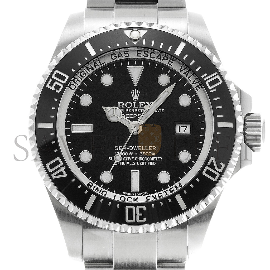 r*l*x sea-dweller 44 stainless steel black F**e watch 116660-0001
