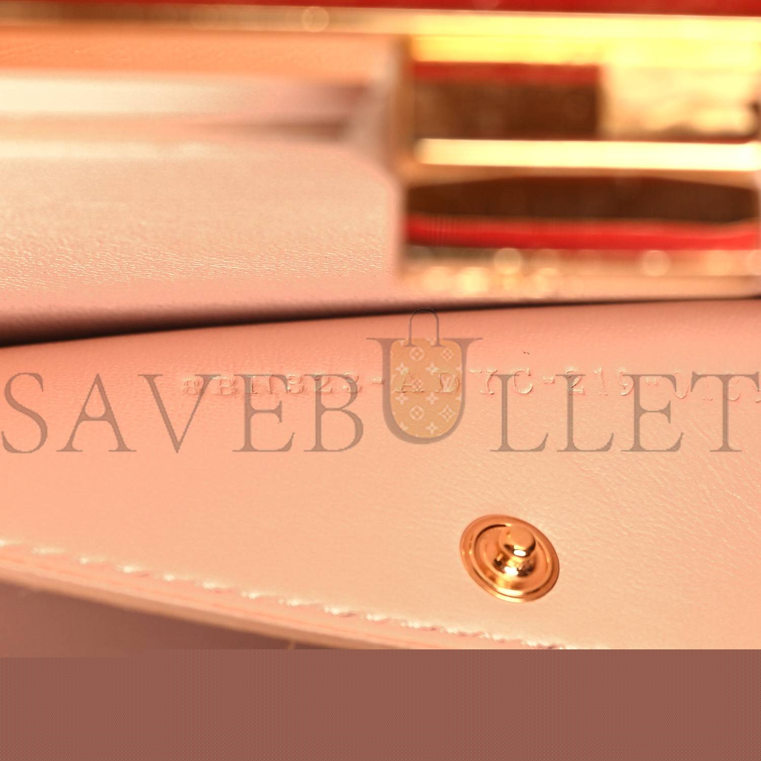 F**di vitello king luxor shiny nappa medium peekaboo i see u east west satchel brandy light rose (30*20*12cm)