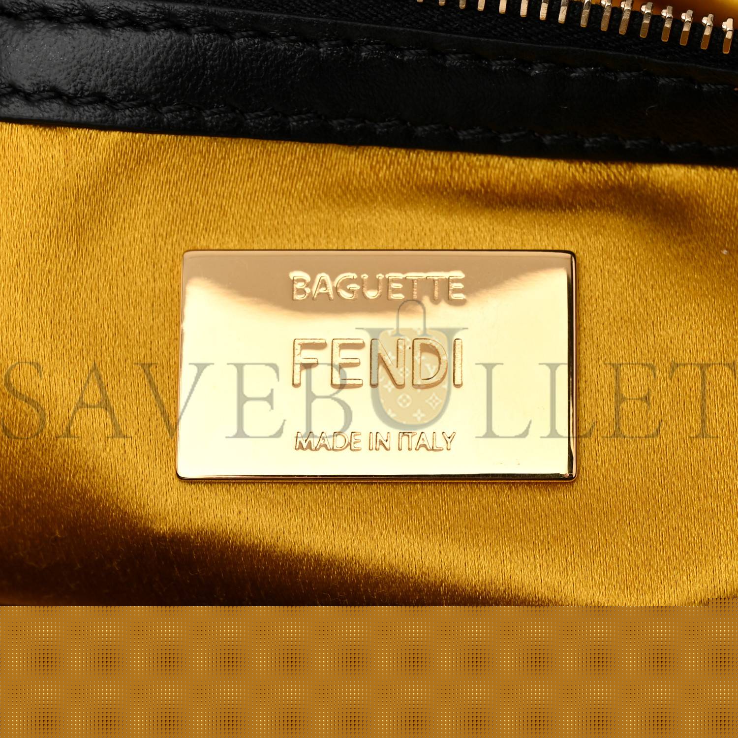 F**di sequin paillettes shiny nappa sex and the city baguette black (27*15*6cm)