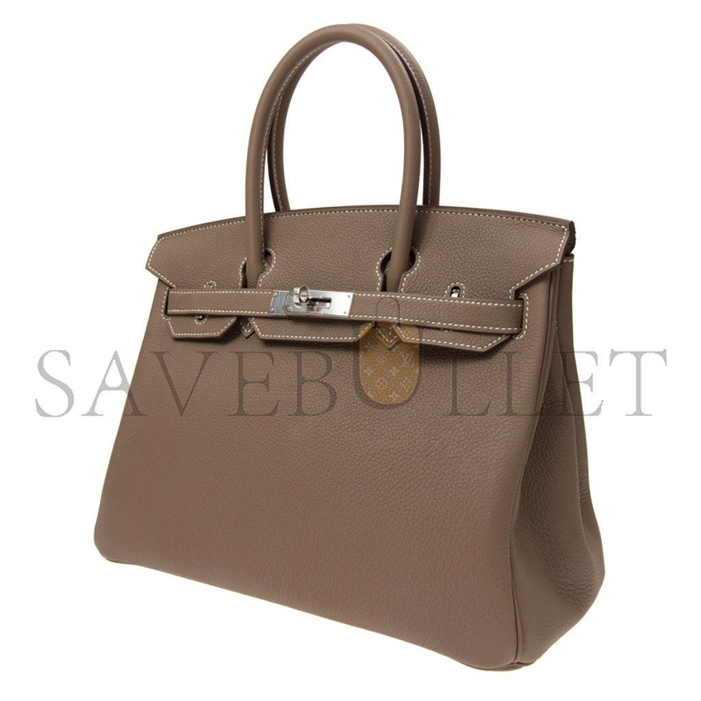 H**mes birkin 30 elephant grey handbag bk3018tgss (30*23*15cm)