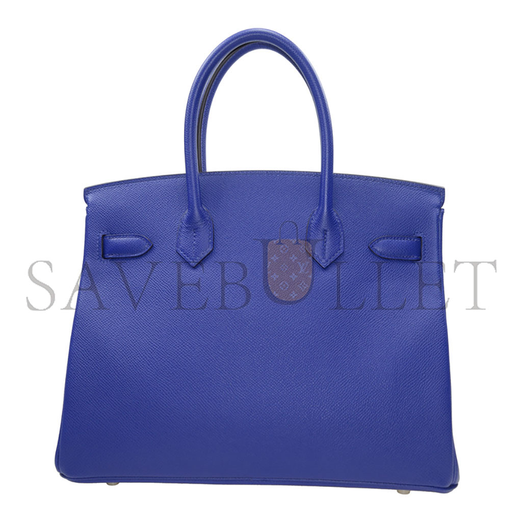 H**mes master birkin 35 togo leather electric blue silver buckle bag h028369ck7t (35*28*18cm)
