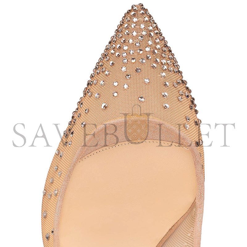 Ch**an louboutin follies strass 100 mm pumps-mesh, suede calf and strass-light silk-women 3180466f065