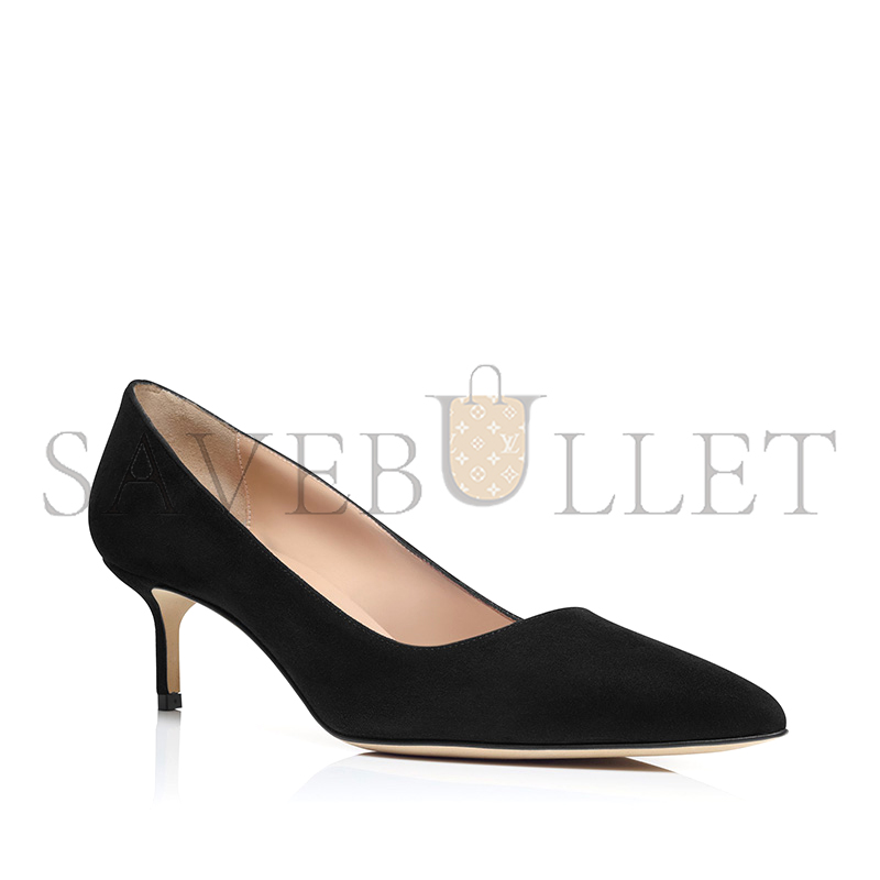 MANOLO BLAHNIK BB 50 BLACK SUEDE POINTED TOE PUMPS 9XX-0414-0015