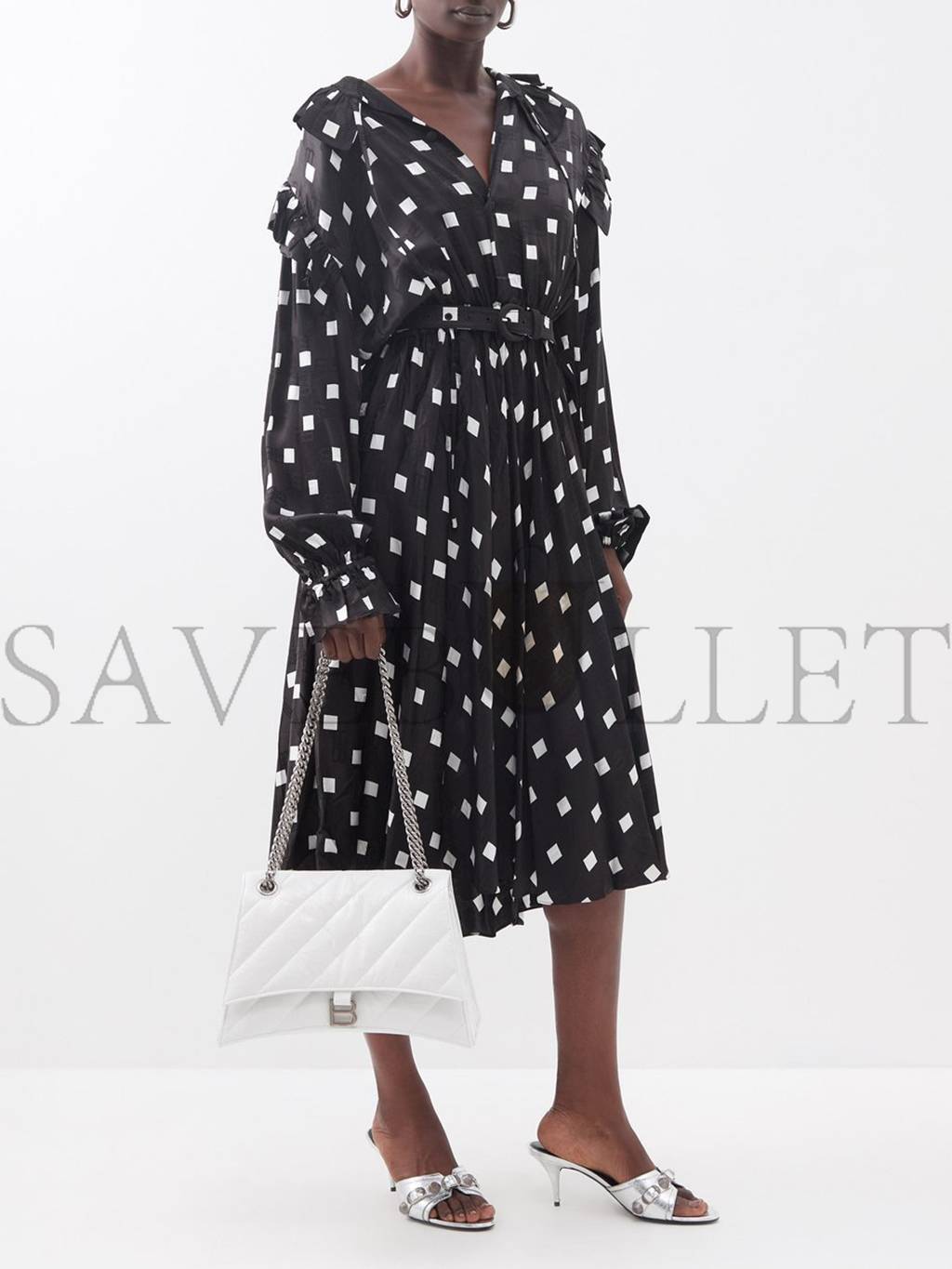 Ba*len*cia*ga white crush s quilted creased-leather shoulder bag matchesfashion us (25*14.9*10cm)