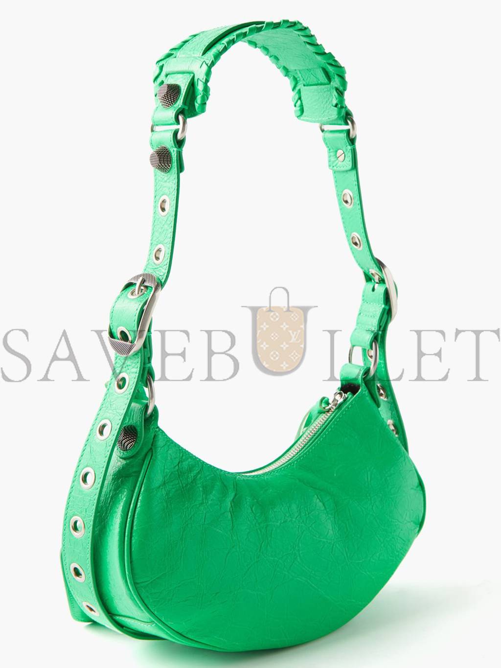 Ba*len*cia*ga green cagole xs studded leather shoulder bag matchesfashion us (25*17.7*6cm)