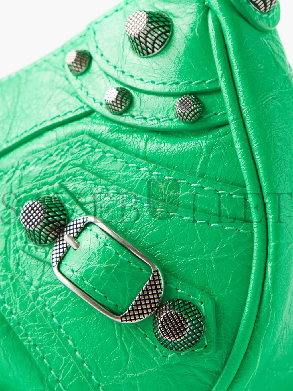 Ba*len*cia*ga green cagole xs studded leather shoulder bag matchesfashion us (25*17.7*6cm)