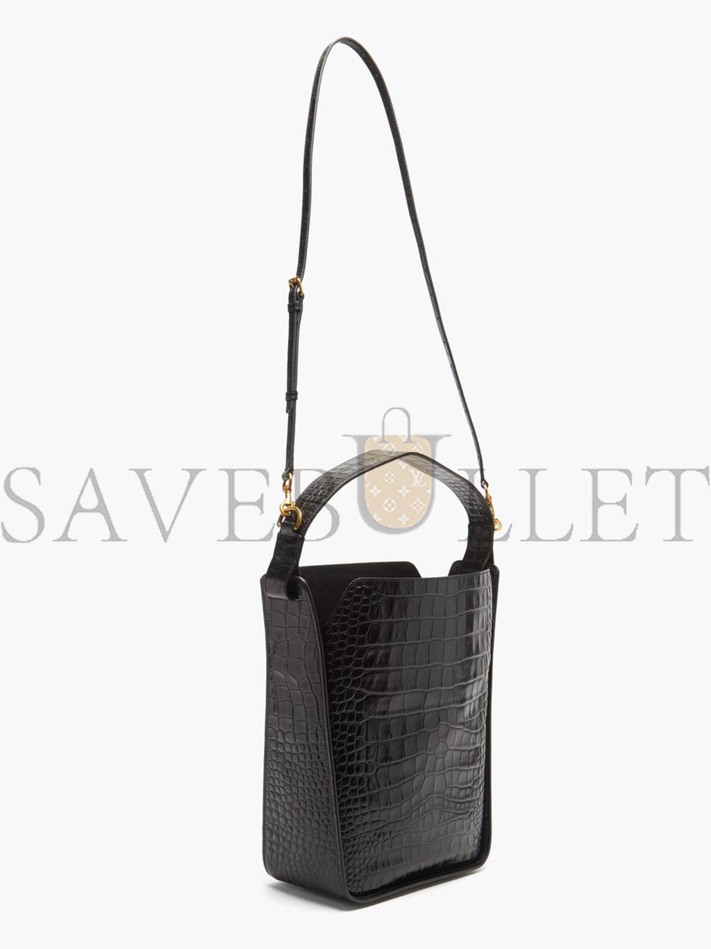 Ba*len*cia*ga black tool s crocodile-effect leather shoulder bag matchesfashion us (30.7*30.4*11.4cm)