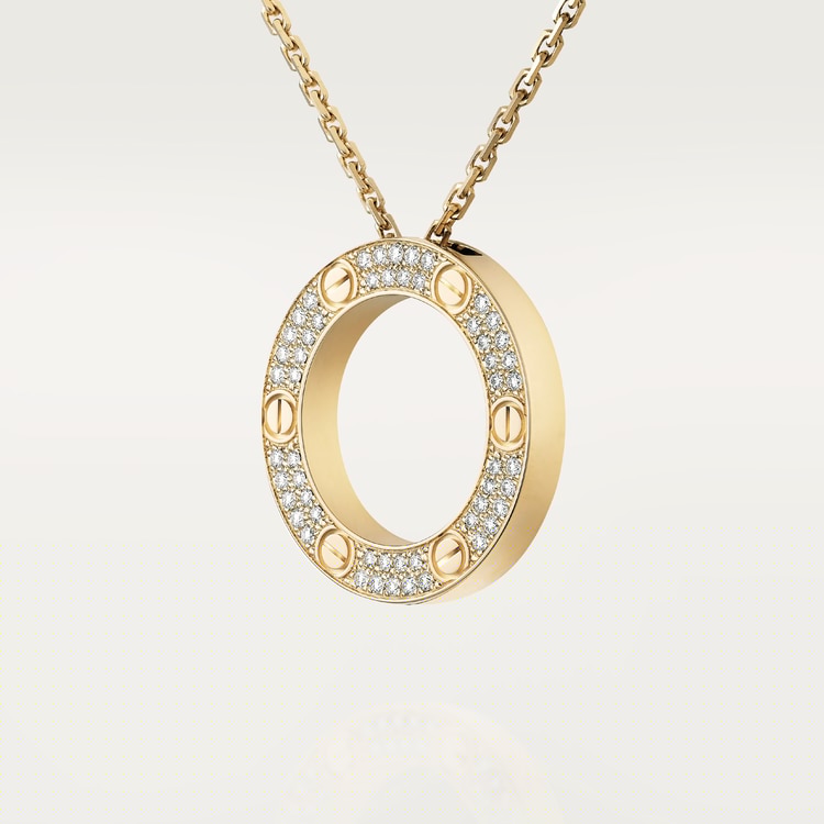 Ca*t*er love necklace, diamond-paved b7058400