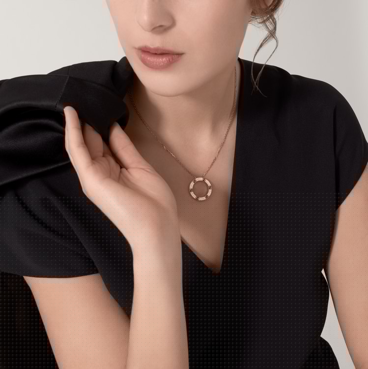 Ca*t*er love necklace, diamond-paved b7058400