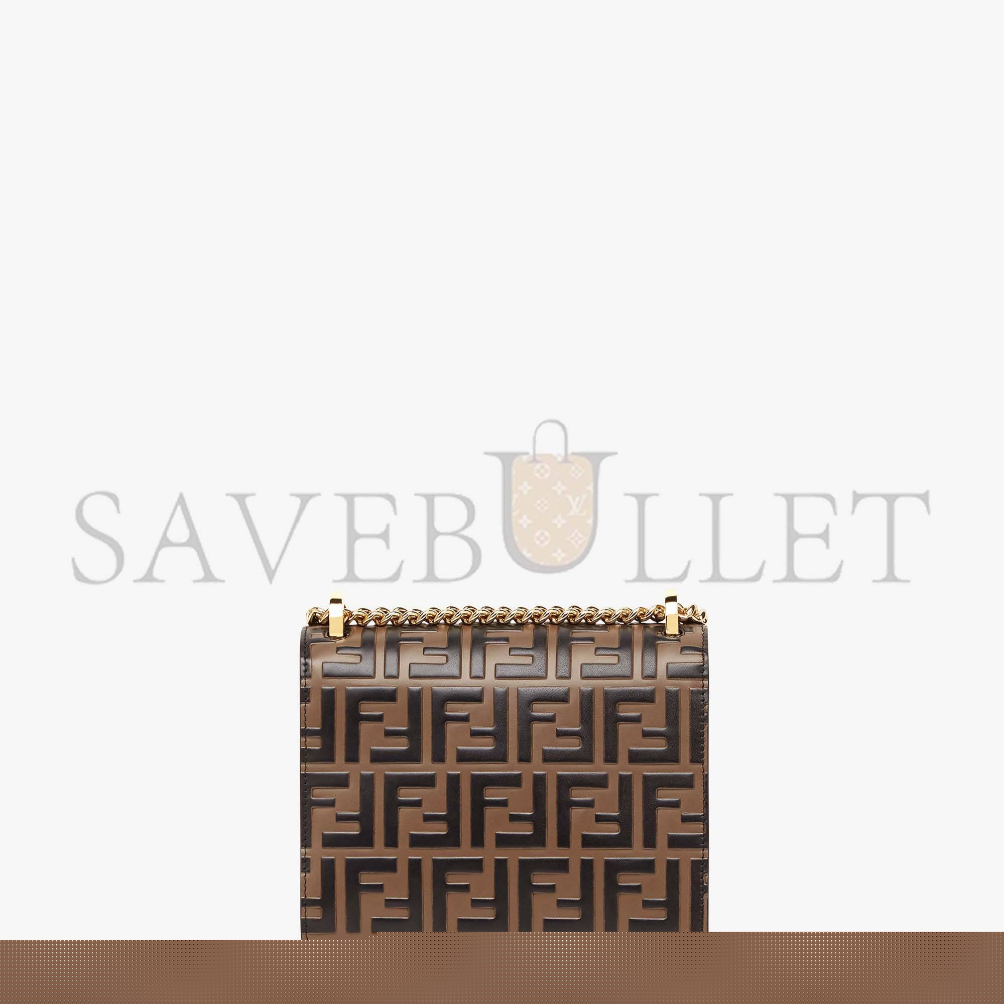 F**di kan u small - brown leather mini-bag 8m0417a659f13vk (19*13*9cm)