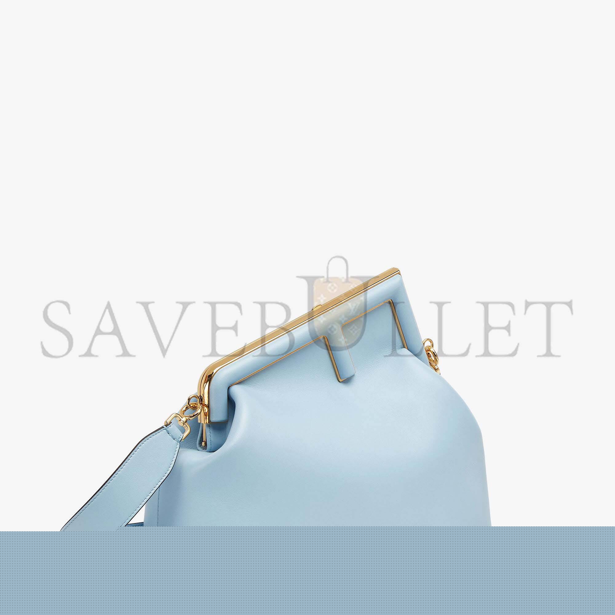 F**di first medium - light blue leather bag 8bp127abvef1993 (32.5*23.5*15cm)