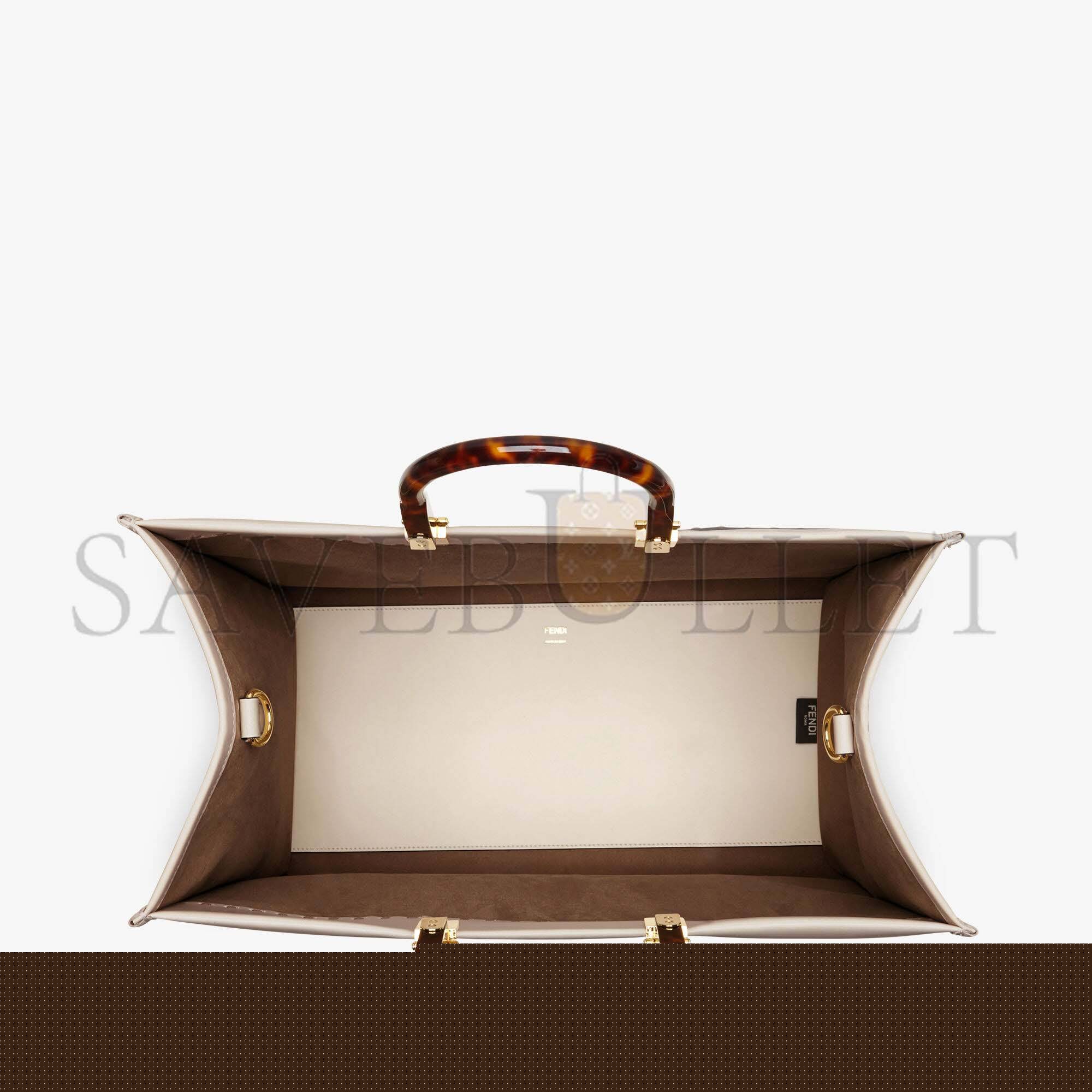 F**di large F**di sunshine - pink leather shopper 8bh372abvlf1ba9 (40.5*35*21.5cm)