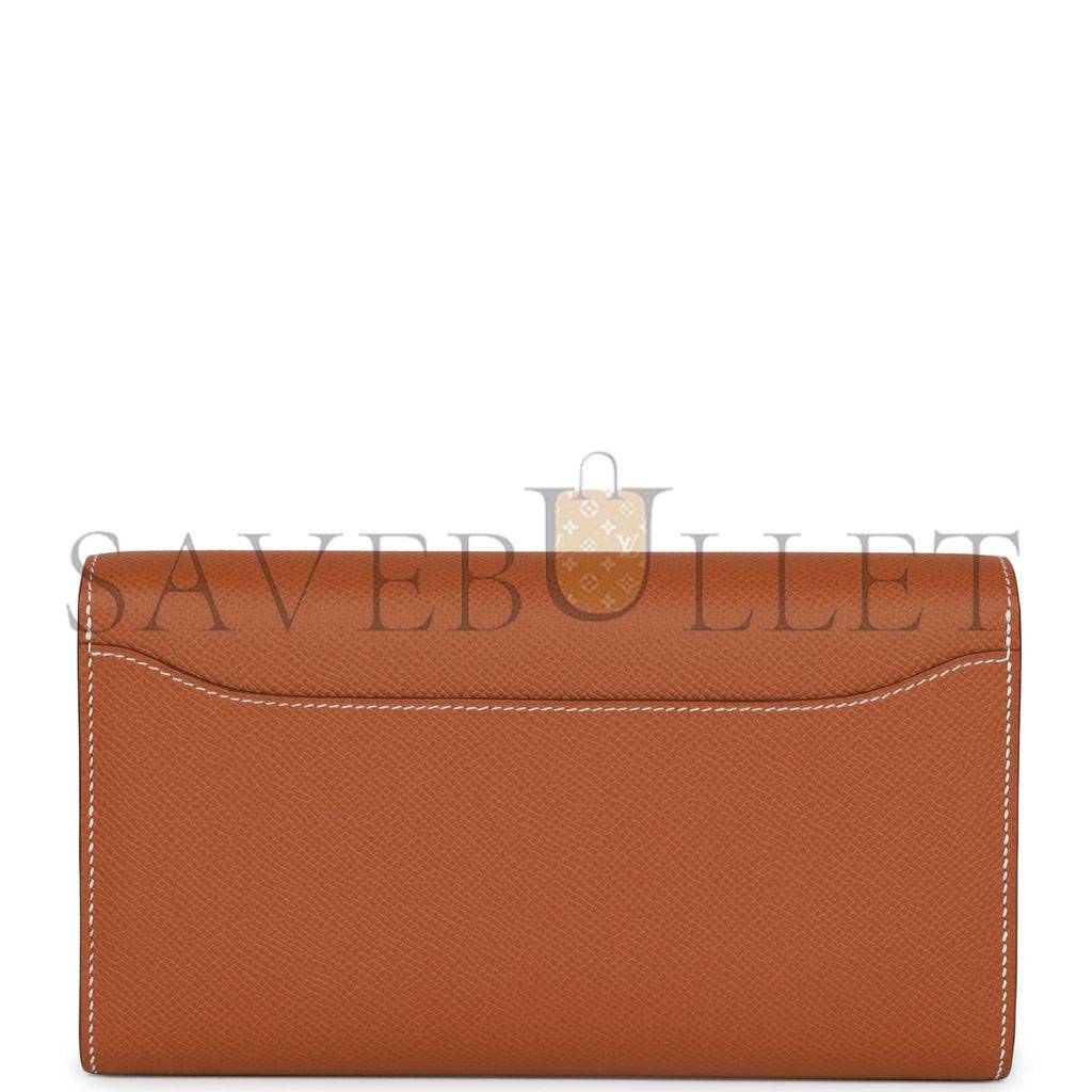 H**mes constance wallet to go gold epsom palladium hardware (22*11cm)