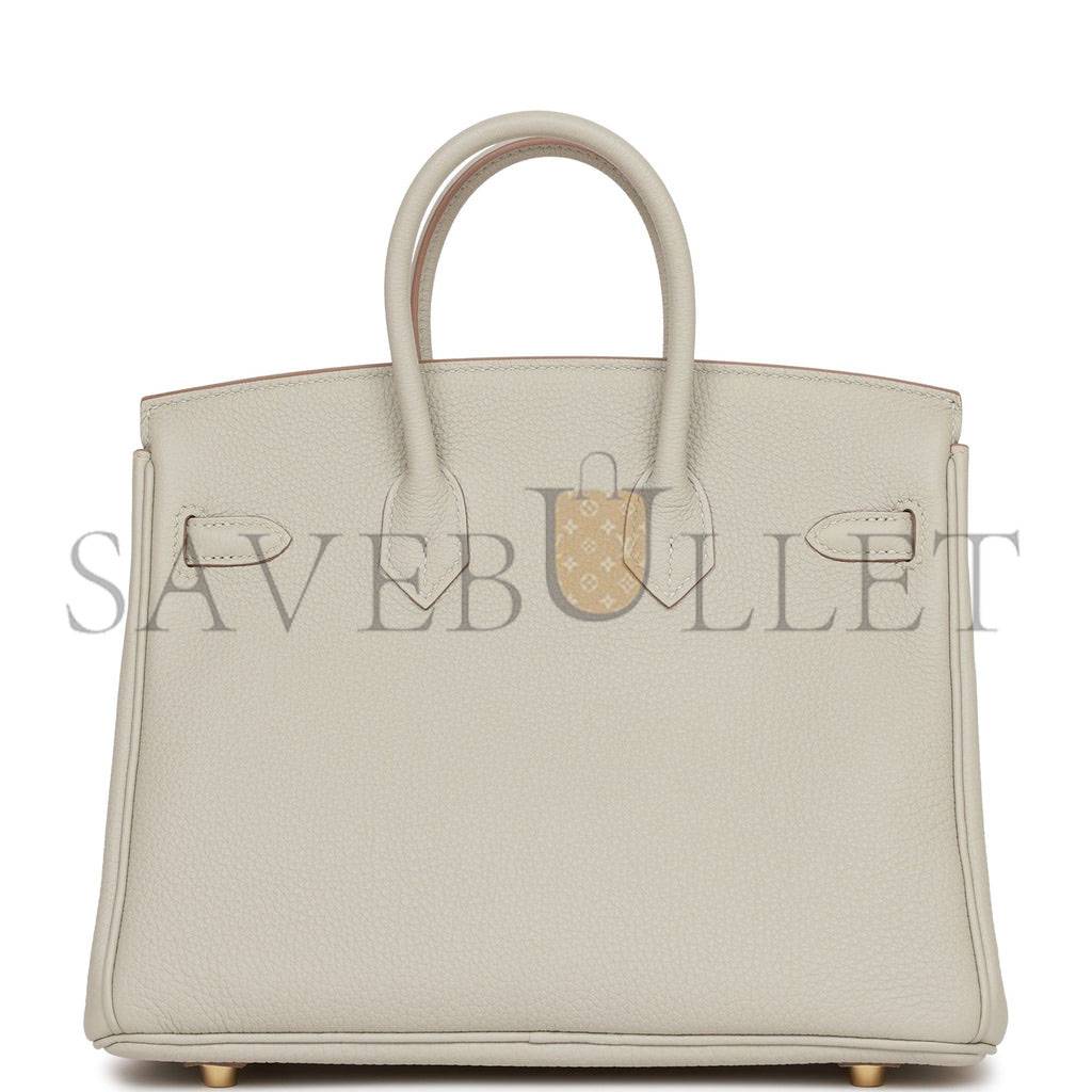 H**mes birkin 25 gris perle togo gold hardware handmade (25*19*12cm)