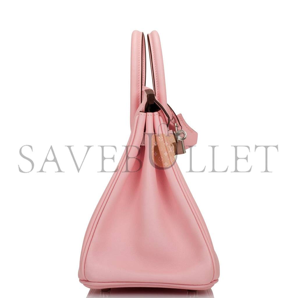 H**mes birkin 25 rose sakura jonathan palladium hardware handmade (25cm)