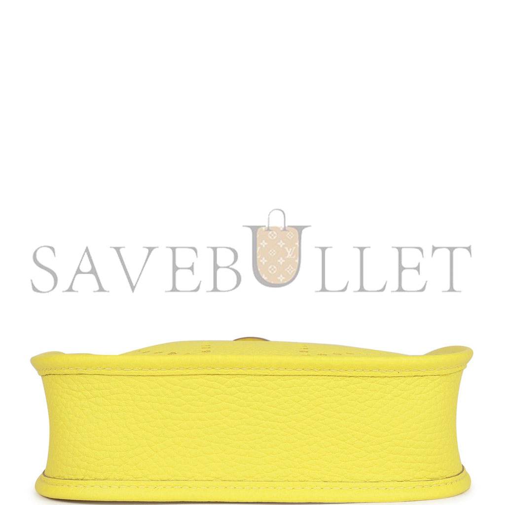 H**mes evelyne tpm lime clemence palladium hardware (17cm)