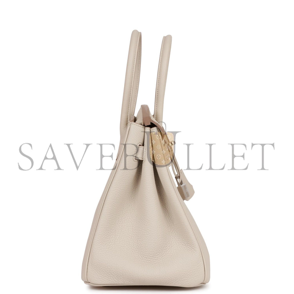 H**mes 3 en 1 birkin 30 beton togo and swift palladium hardware (30cm)