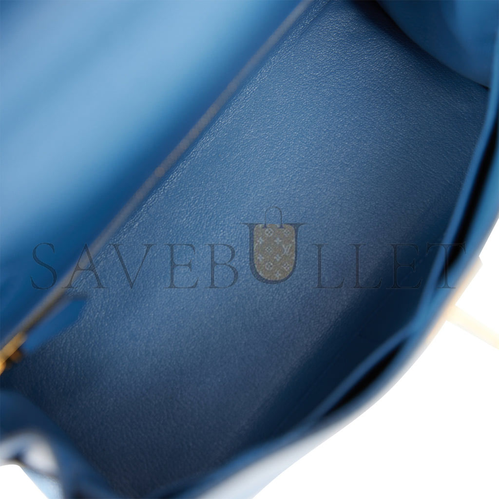 H**mes kelly retourne 28 bleu agate evercolor gold hardware (28*22*10cm)
