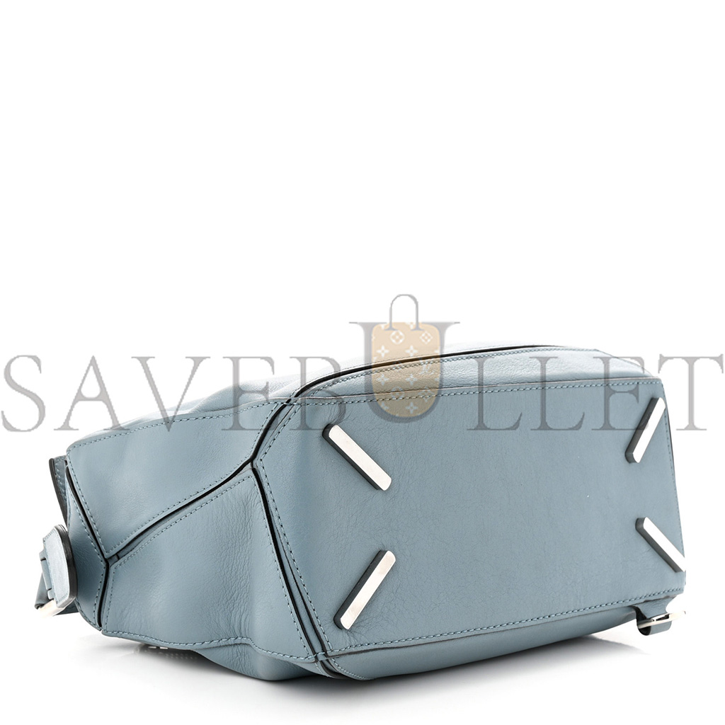 l*ew* calfskin small puzzle bag stone blue (24*16.5*10.5cm)