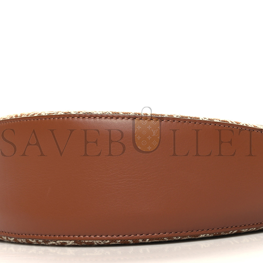 l*ew* jacquard anagram calfskin luna bag tan pecan (26*17*8cm)