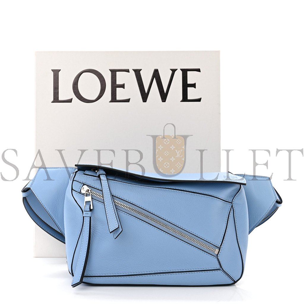 l*ew* calfskin small puzzle bumbag olympic blue (23*15*10cm)