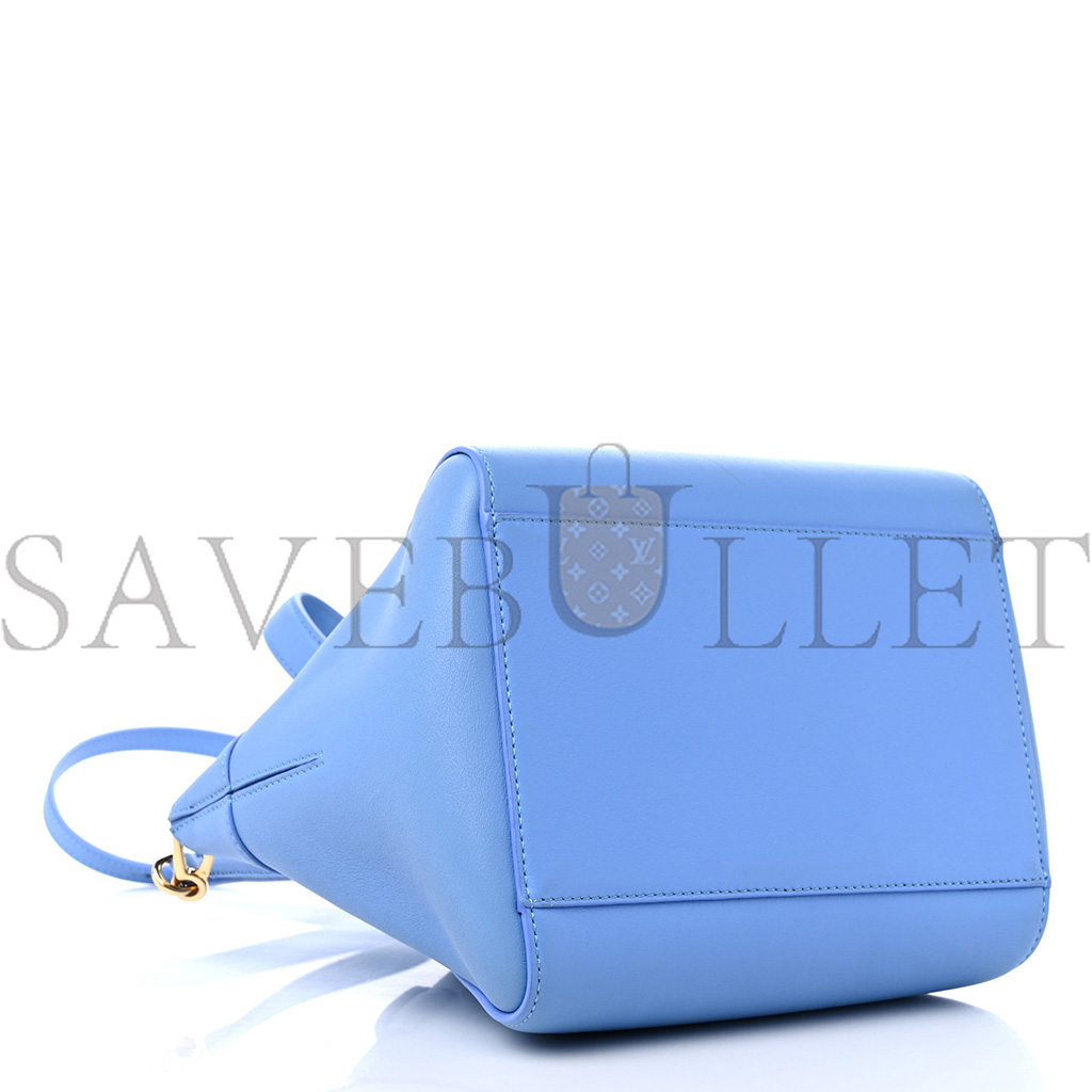 l*ew* calfskin small hammock nugget shoulder bag celestine blue (21*20*18cm)