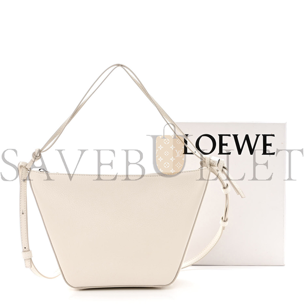 l*ew* calfskin mini hammock hobo soft white (17*17*10cm)