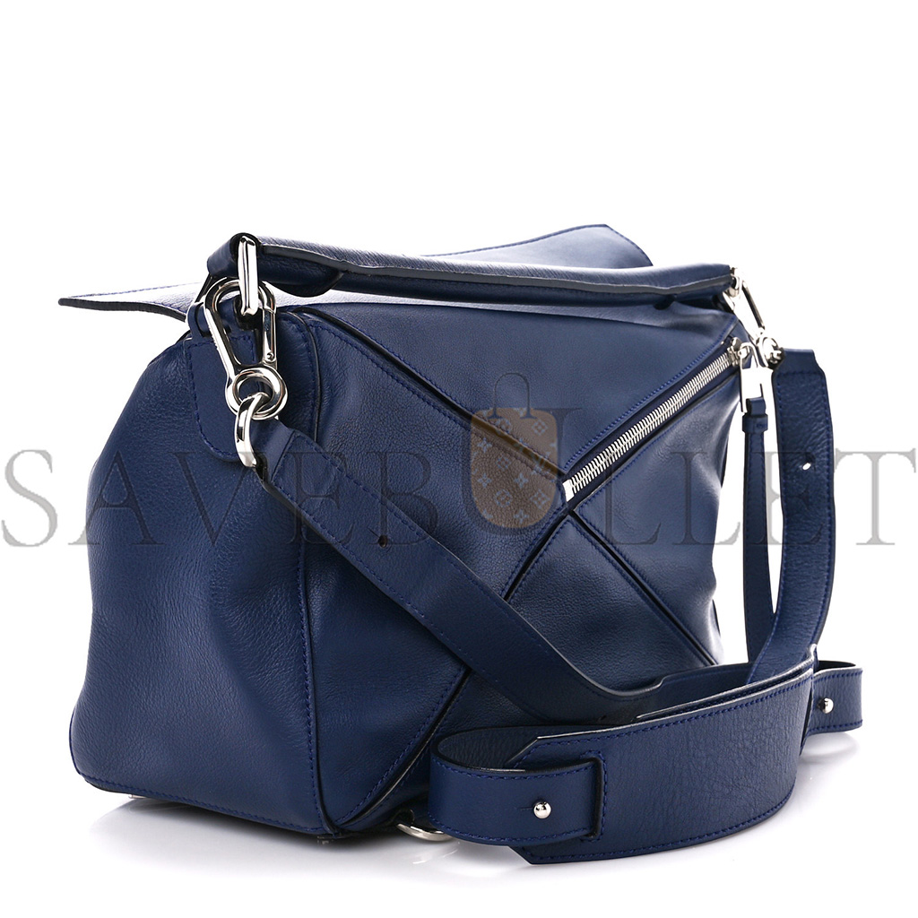 l*ew* calfskin medium puzzle bag marine (29*19.5*14cm)