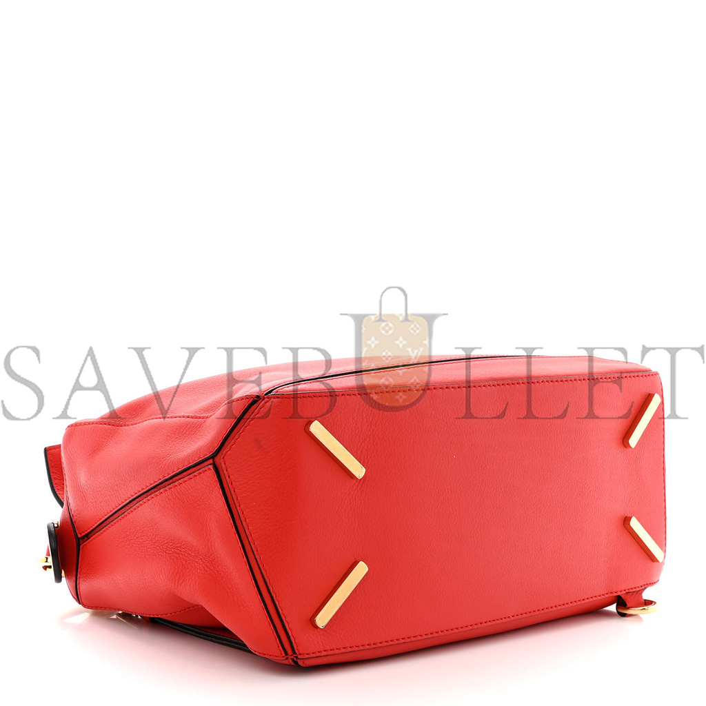 l*ew* calfskin medium puzzle bag scarlet (28*18*12cm)