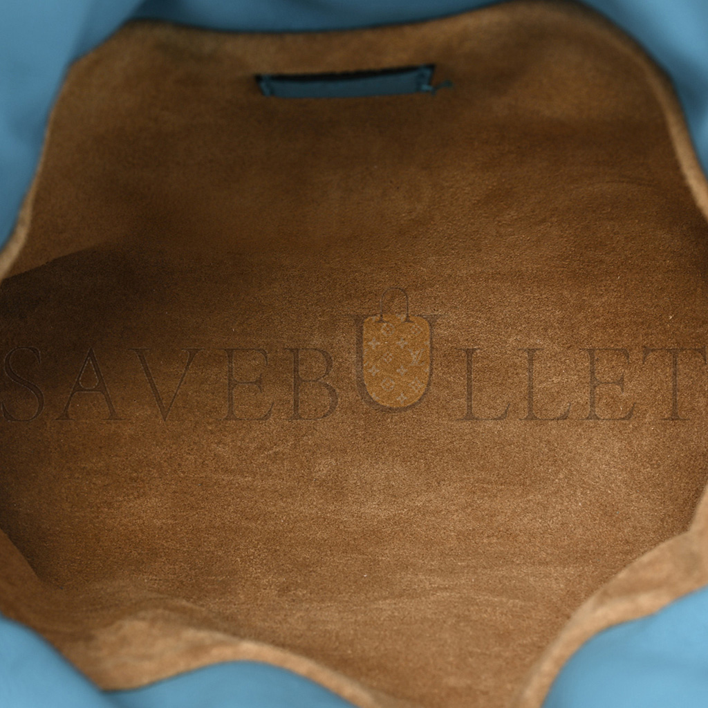 l*ew* calfskin mini flamenco knot bag cyan (22*18*7cm)