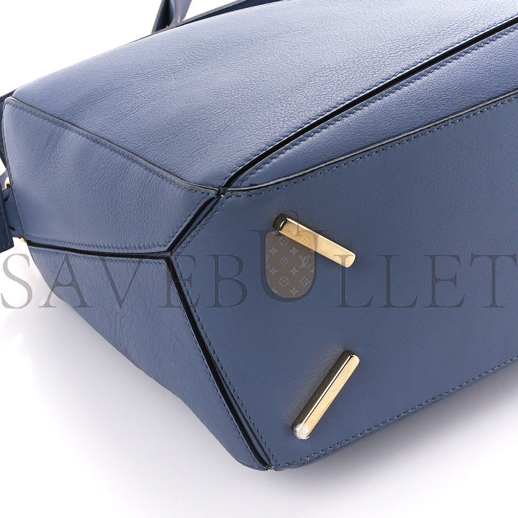 l*ew* calfskin medium puzzle bag blue (29*19.5*14cm)