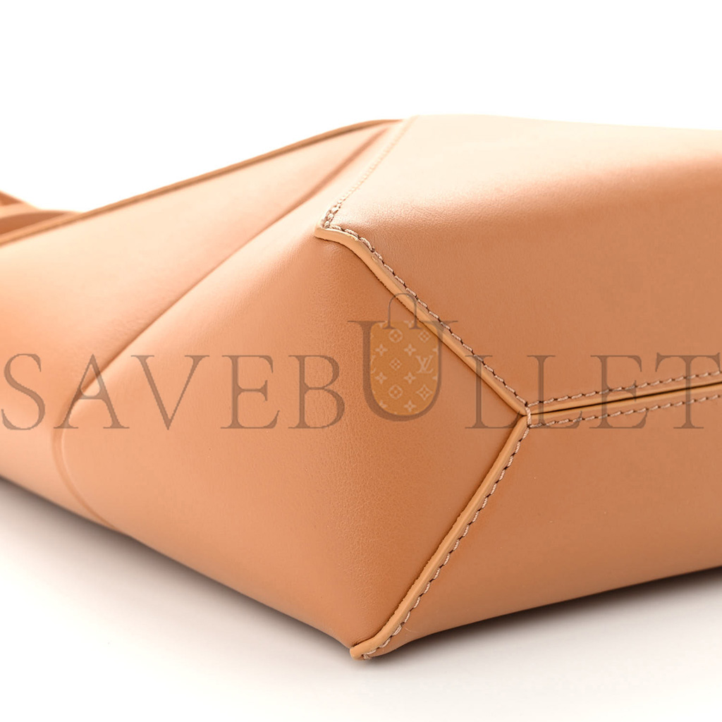 l*ew* shiny calfskin mini puzzle fold tote warm desert (20*16*10cm)