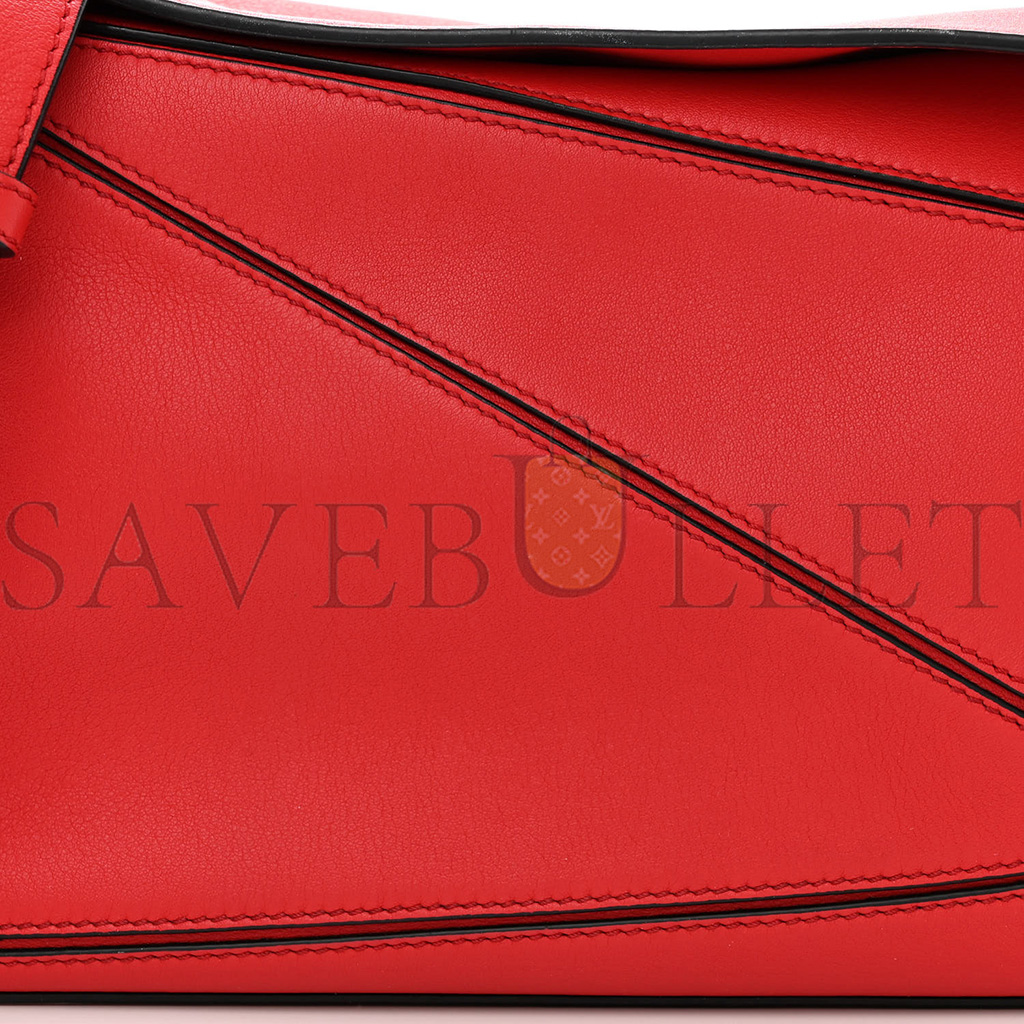 l*ew* calfskin small puzzle bag scarlet (24*16.5*10.5cm)