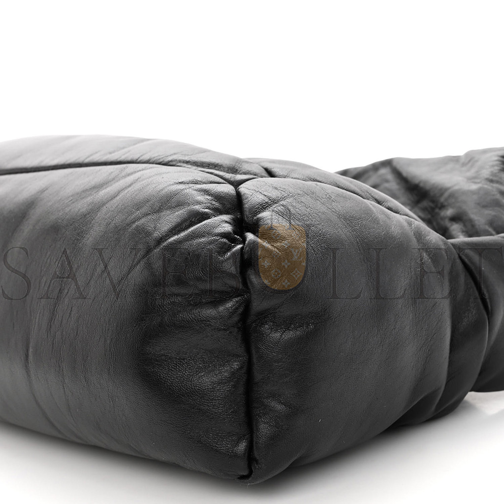 l*ew* shiny nappa puffer puzzle hobo black (28*13*10cm)