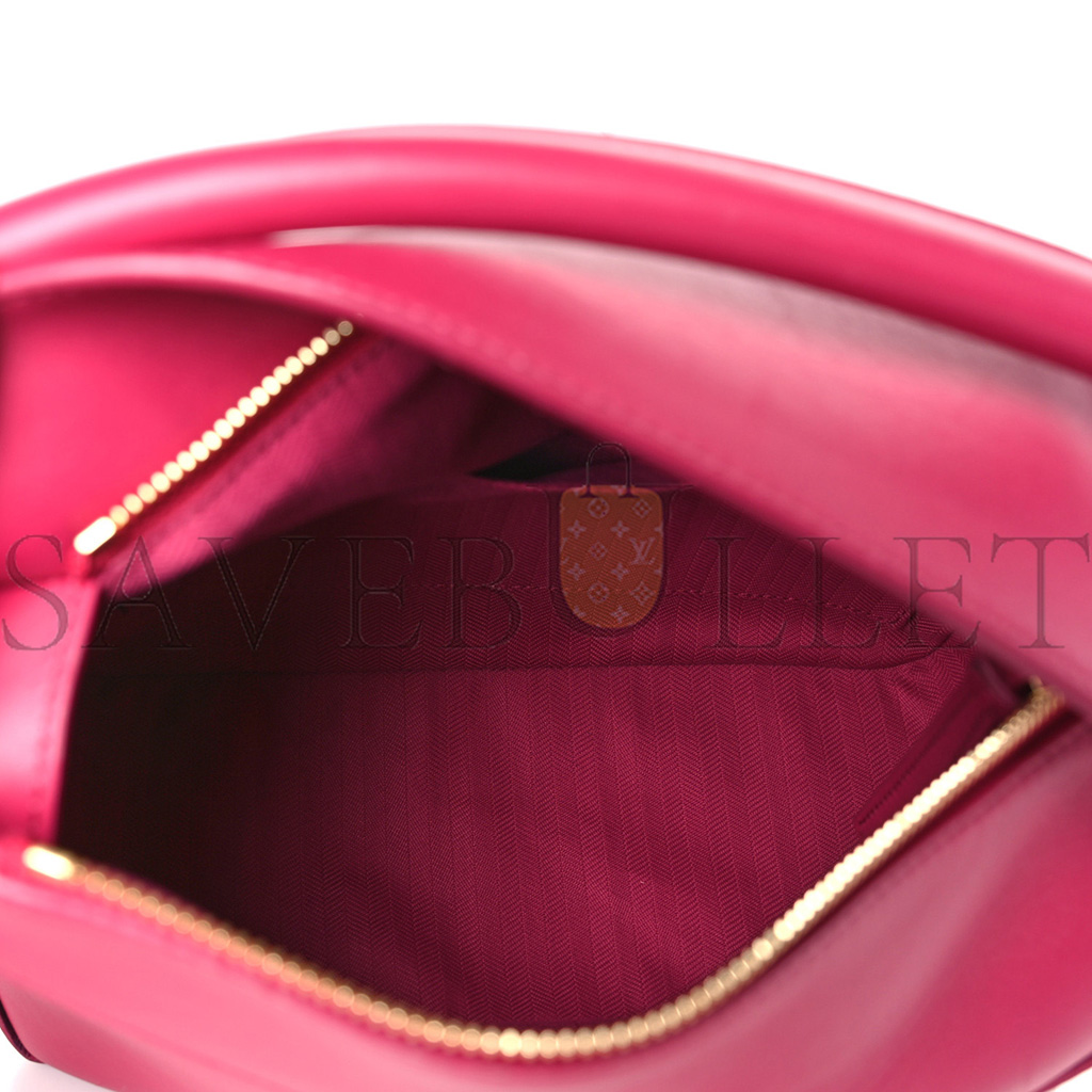 l*ew* satin calfskin monochrome small puzzle edge bag ruby red glaze (24*16.5*10.5cm)